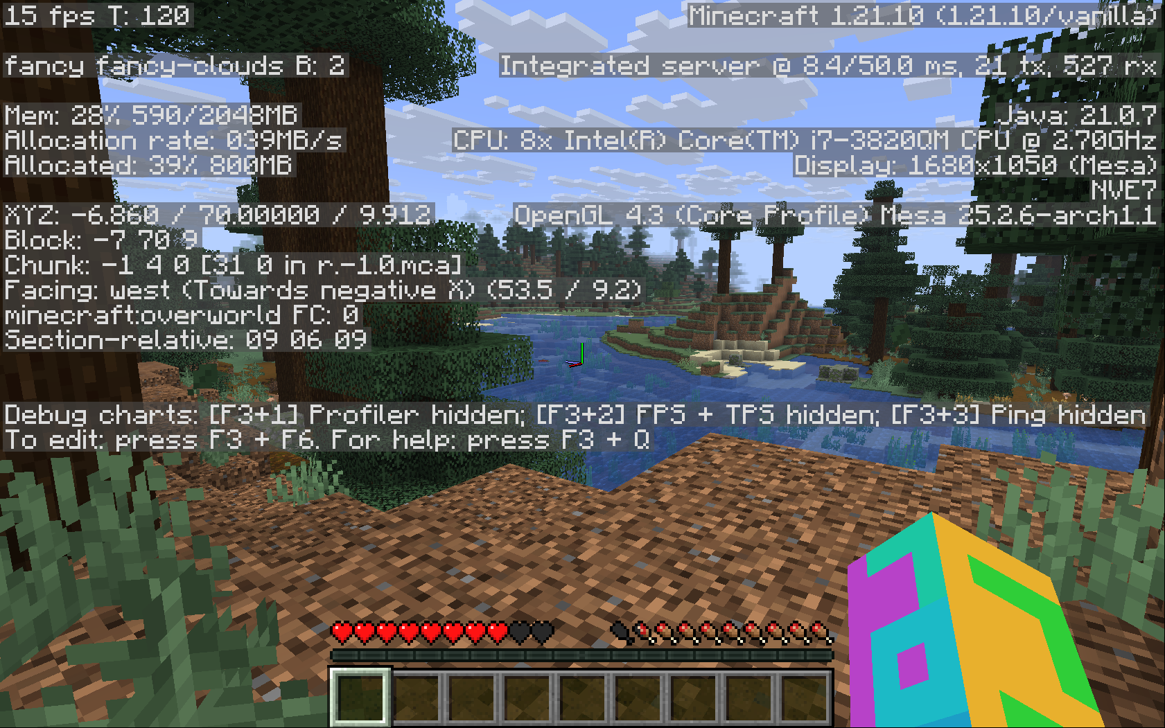 Looking Straight Ahead In Minecraft